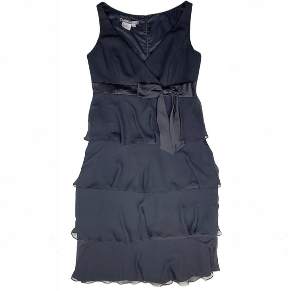 Maggie London Vintage Tiered Ruffle Sheath Dress - Picture 6 of 9